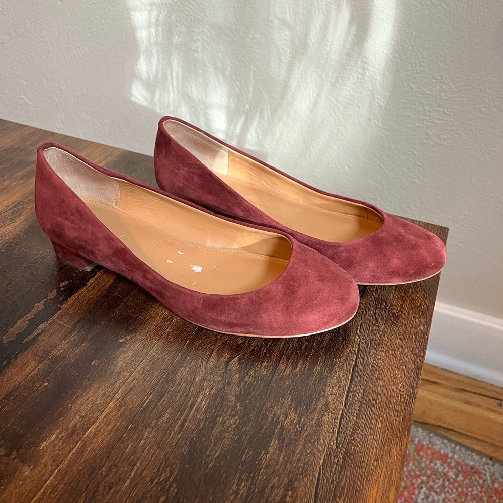 KITTEN HEEL J CREW SUEDE HEELS